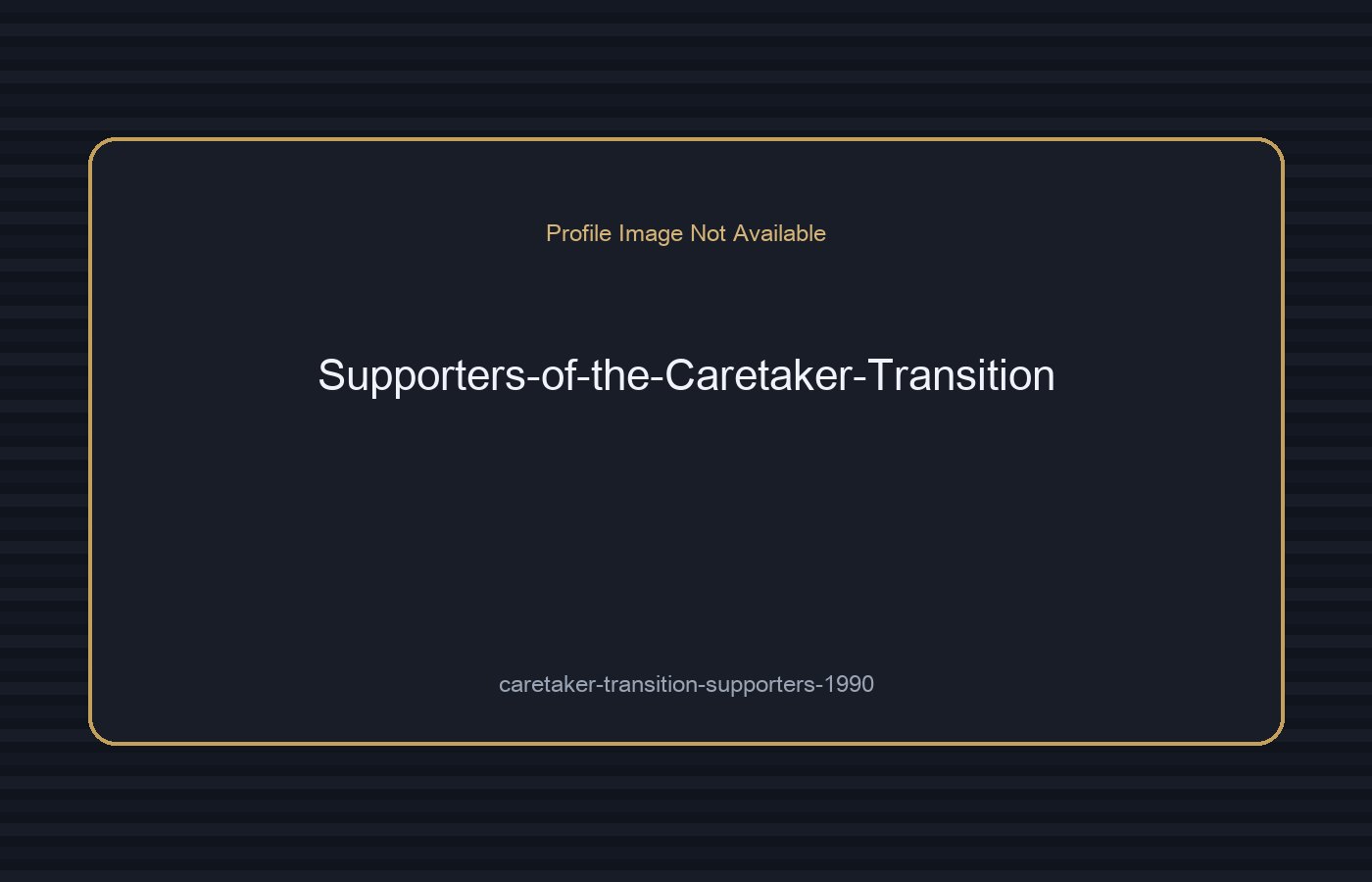 Supporters of the Caretaker Transition