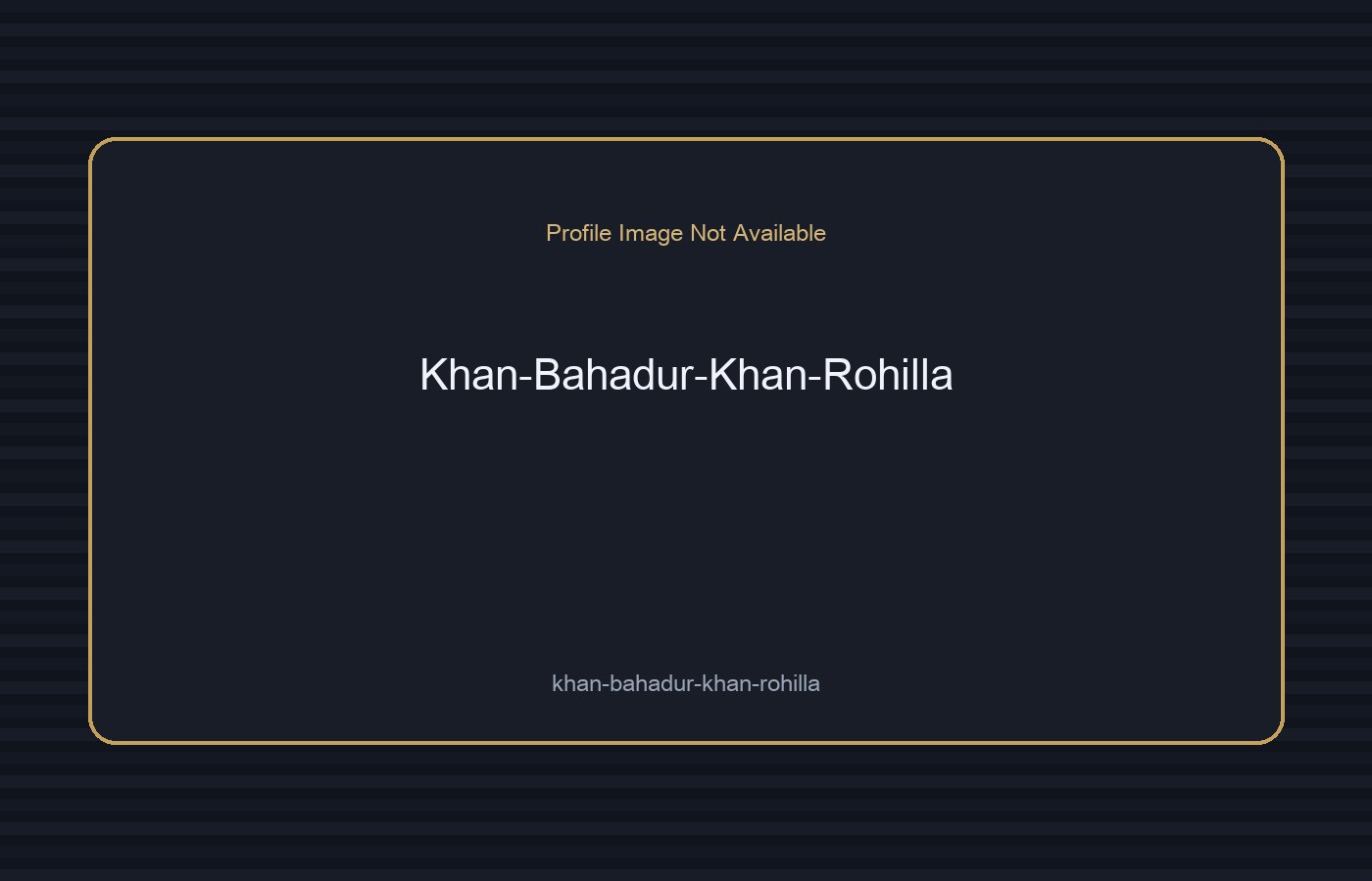 Khan Bahadur Khan Rohilla