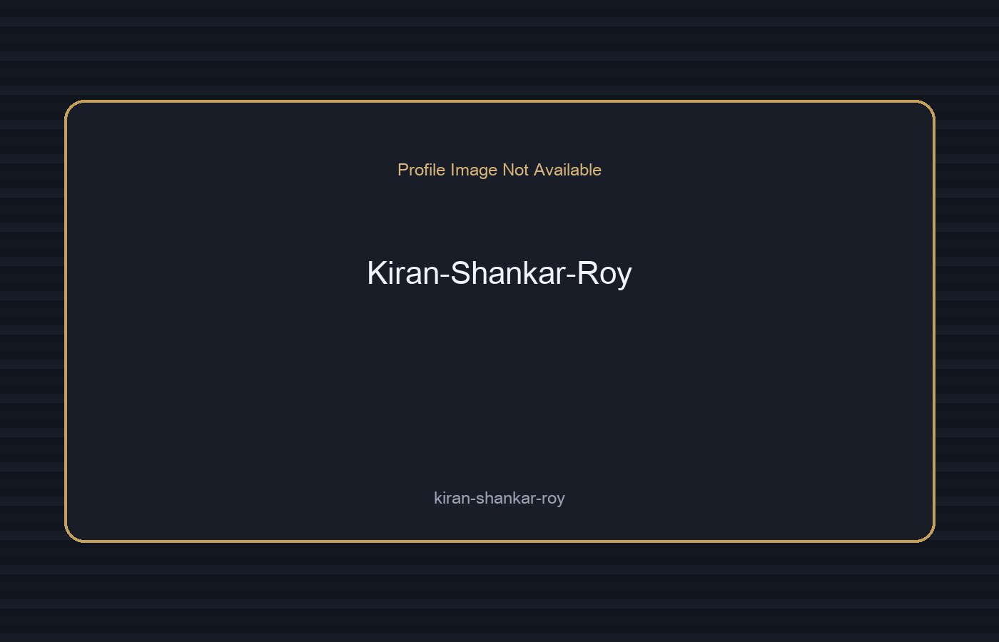 Kiran Shankar Roy