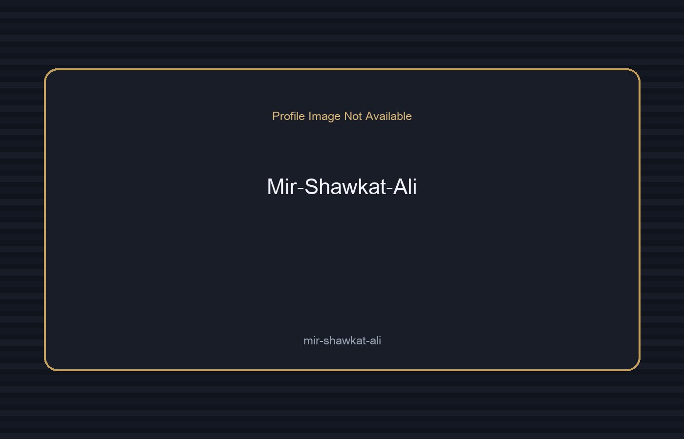 Mir Shawkat Ali